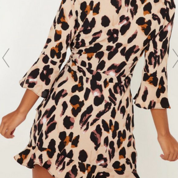 PLT Leopard Print Wrap Tea Dress - Picture 2 of 3